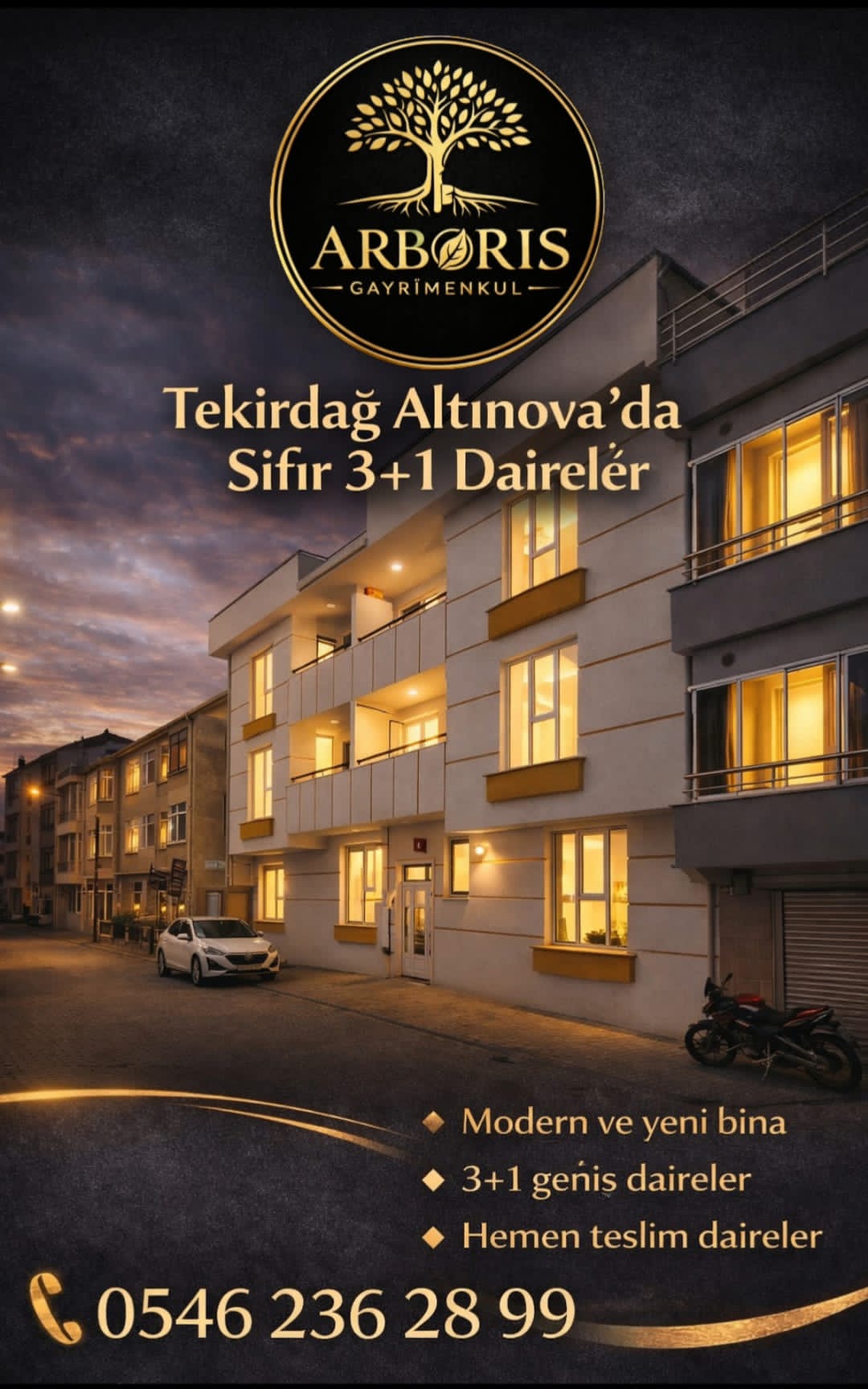 ALTINOVA'DA ANA YOLA YAKIN SIFIR 3+1 DAİRE